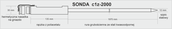 sonda zanurzeniowa o długości 2mb typ bb-Tz-2000